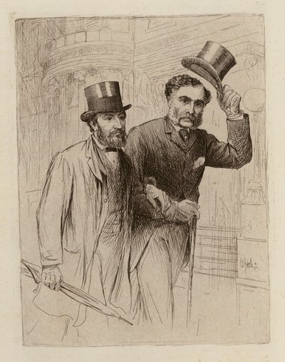 Thomas Smith Clouston, mielisairauksien luennoitsija; Douglas Argyll Robertson, silmäsairauksien luennoitsija (kaiverrus). tekijältä William Brassey (after) Hole