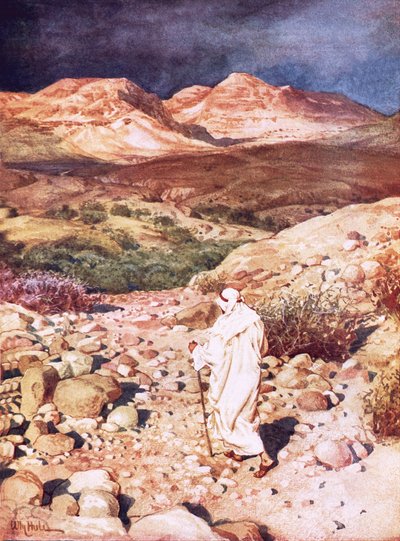 Jeesus johdatettiin erämaahan paholaisen kiusattavaksi tekijältä William Brassey Hole