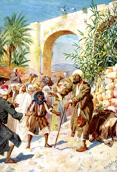 Jeesus parantaa sokean kerjäläisen - Raamattu tekijältä William Brassey Hole