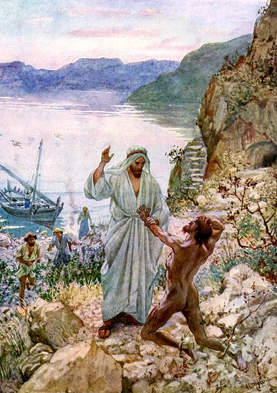Jeesus parantaa demonin riivaaman miehen - Raamattu tekijältä William Brassey Hole