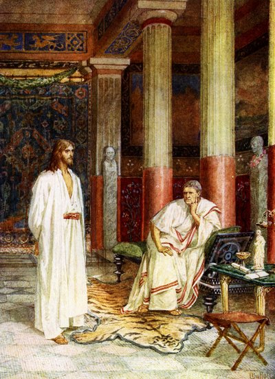 Jeesus seisoo Pilatuksen edessä - Raamattu tekijältä William Brassey Hole