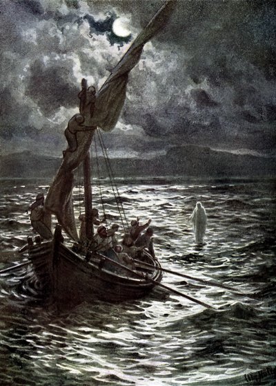 Jeesus kävelee veden päällä - Raamattu tekijältä William Brassey Hole