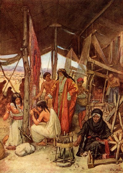 Mooses tarkastamassa tabernaakkelia - Raamattu tekijältä William Brassey Hole