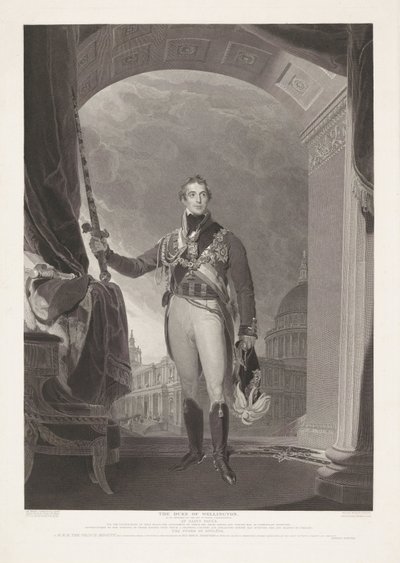 Portret van Arthur Wellesley, hertog van Wellington The Duke of Wellington (otsikko esineessä) tekijältä William Bromley (I)