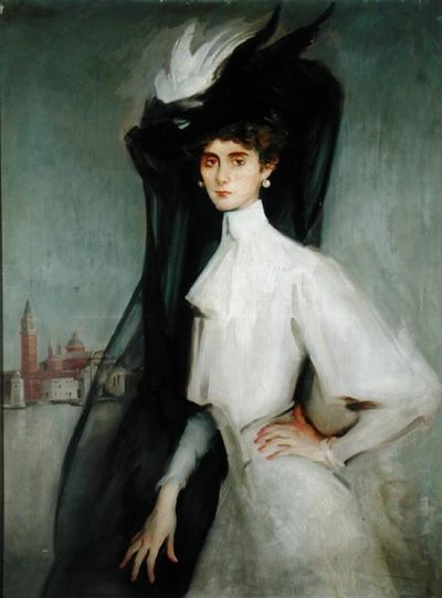 Olga Alberta, Baroness de Meyer (öljy kankaalle) tekijältä William Bruce Ellis Ranken