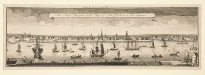 New Yorkin kaupungin etelänäkymä Pohjois-Amerikassa tekijältä William Burgis