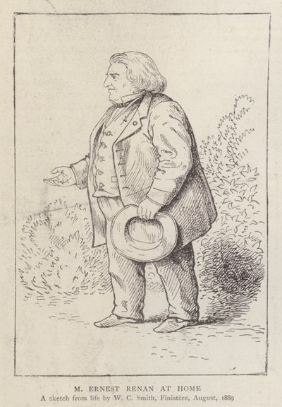 Ernest Renan, ranskalainen filosofi ja uskonnonhistorioitsija, kotona tekijältä William C. Smith