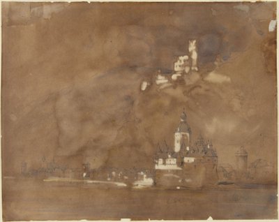 Kaub, Gutenfels, Pfalz tekijältä William Callow