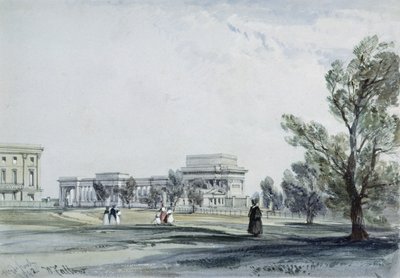 Sisäänkäynti Hyde Parkiin Hyde Park Cornerissa tekijältä William Callow