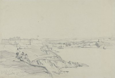 Royal Citadel ja Cattewater, Plymouth tekijältä William Callow