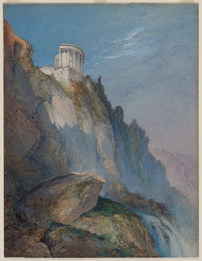 Vestan temppeli ja putoukset Tivolissa, 1859. tekijältä William Callow
