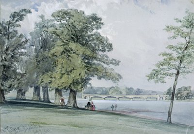 Näkymä Serpentinelle, Hyde Park tekijältä William Callow
