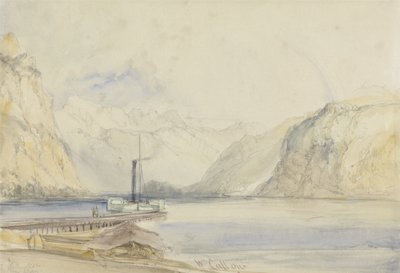 Wallenstadt, Wesen, Sveitsi (kynä ja wc paperilla) tekijältä William Callow
