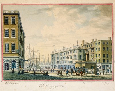 Billingsgate Market, Lontoo, 1799 tekijältä William Capon