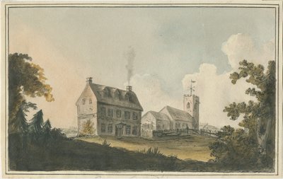 Edingale Church: akvarellimaalaus ja [c 1790] tekijältä William Carter