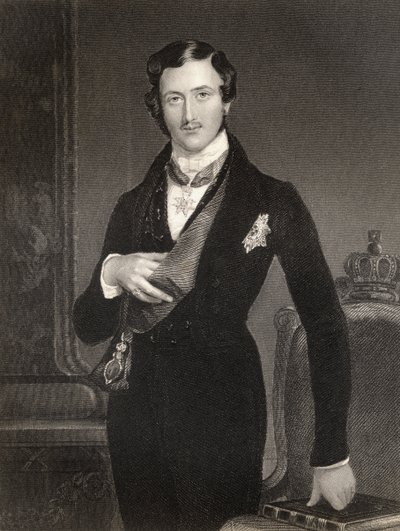 Albert Prince Consort of Great Britain, kaiverrus W. Holl, National Portrait Gallery, Volume IV, julkaistu noin 1820 tekijältä William Charles Ross