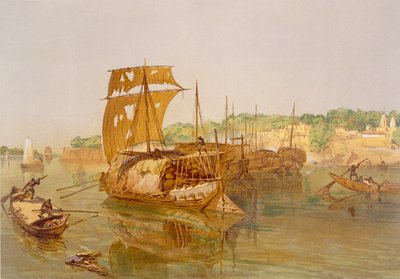 Veneet Gangesilla, Intian muinainen ja moderni, 1867 tekijältä William Crimea Simpson