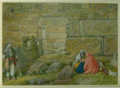 Rakennettu oviaukko Haramin itämuuriin, lähellä Golden Gatea, 1872 (wc ja kynä paperilla) tekijältä William Crimea Simpson