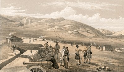 Highland Brigade Camp, katsoen etelään tekijältä William Crimea Simpson
