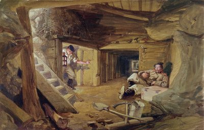 Kaivos Bastion du Matissa, Sebastopol, Krim (wc paperilla) tekijältä William Crimea Simpson