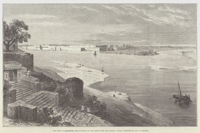Allahabadin linnoitus ja Jumnan ja Gangesin risteys. tekijältä William Crimea Simpson