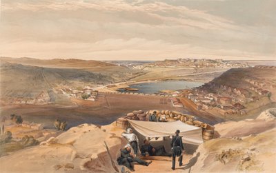 ?Sebastopolin kaupunkipatterit tai sisäpuoliset linnoitukset Chapmanin hyökkäyksen edistyneen rinnakkaisuuden perusteella, 23. kesäkuuta 1855? tekijältä William Crimea Simpson