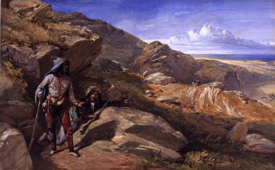 Kaksi rosvoa kukkuloilla, 1857 tekijältä William Crimea Simpson