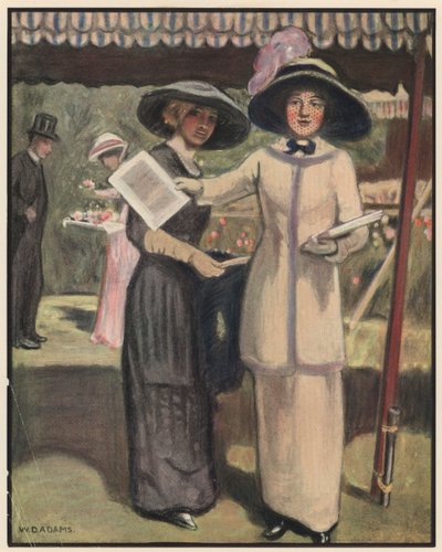 The Charity Bazaar, "Ei muutosta annettu" (väri litho) tekijältä William Dacres Adams