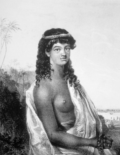 Nuori tyttö Sandwich Isles Havaijista, v. 1826 tekijältä William Dampier