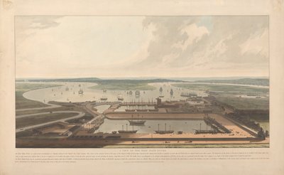 Näkymä Itä-Intian satama-altaille tekijältä William Daniell