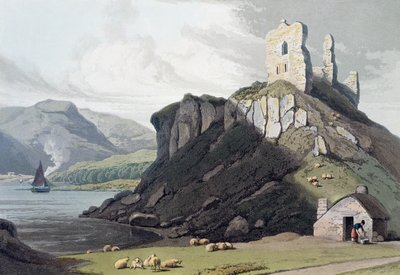 Arosin linna, Isle of Mull, Skotlanti, 1818 tekijältä William Daniell