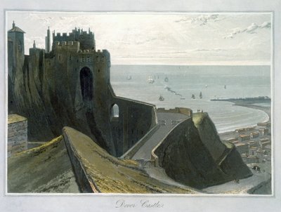 "Dover Castle", Kent, 1823 tekijältä William Daniell