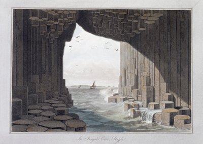 Fingalin luolassa, Staffassa, Skotlannissa, 1829 tekijältä William Daniell