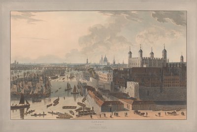 Laatta II: Lontoo, Pool ja Tower (William Daniellin teoksesta "Kuusi näkymää Lontoosta; Thamesin varrelta") tekijältä William Daniell