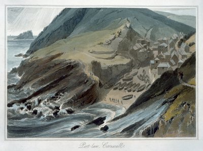 "Port Looe, Cornwall", 1814-1825 tekijältä William Daniell