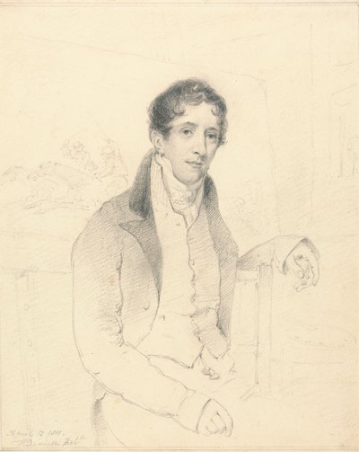 Urheilutaiteilijan muotokuva, mahdollisesti W. B. Daniell tekijältä William Daniell
