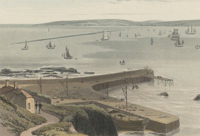 Laituri Straddon Pointissa lähellä Plymouthia tekijältä William Daniell