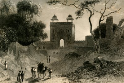 Agra-portti, Chauter Serai, 1835. tekijältä William Daniell