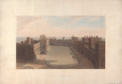 Quadrangle, Windsorin linna - Näkymä pyöreästä tornista, Windsorin linna tekijältä William Daniell