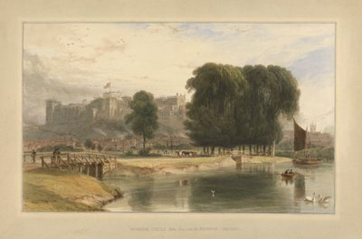 Windsorin linna lähellä Brocas Meadowsia tekijältä William Daniell