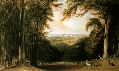 Metsäinen maisema, Windsor tekijältä William Daniell