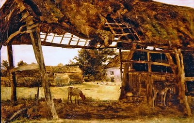 Old Farm Shed (öljy aluksella) tekijältä William Davis