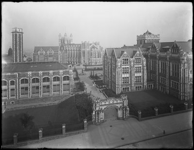 Korkeakulmanäkymä City College of New Yorkin kampukselle, New York City, 16. heinäkuuta 1914 tekijältä William Davis Hassler