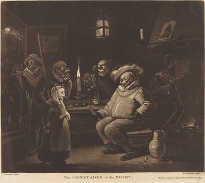 Yön konstaapeli tekijältä William Dickinson after Egbert van Heemskerck