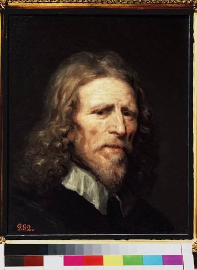 ""Abraham van der Doortin muotokuva (noin 1575/1580 -1640), hollantilainen taiteilija"" William Dobsonin (noin 1610-1646) maalaus ennen vuotta 1640 Mitat 45x38 cm Pietari, Eremitaašimuseo tekijältä William Dobson