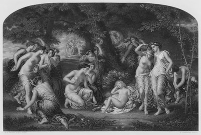 Cupidon aseistariisuminen, kuvasta Royal Collectionissa (kaiverrus) tekijältä William Edward Frost