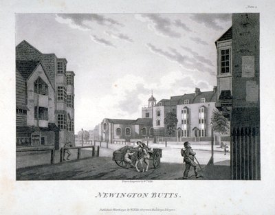Newington Butts, Southwark, Lontoo, 1792. tekijältä William Ellis