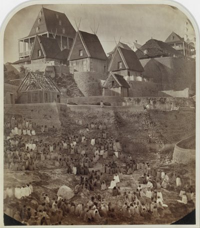 Näkymä Antsahatsiroalle, Madagaskarille, 1862-65. tekijältä William Ellis