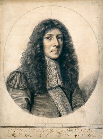 John Aubreyn muotokuva, 1666 tekijältä William Faithorne