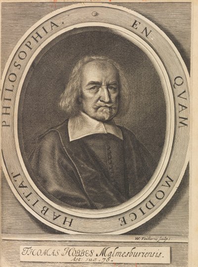 Thomas Hobbesin muotokuva 1588-1679, 1642. tekijältä William Faithorne the Elder